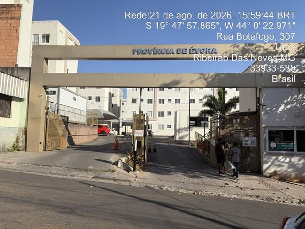 Apartamento em Ribeirão das Neves, Justinópolis, Rua Botafogo, N. 325, Apto 402, Bl 52 Provincia De Evora Sub Cond 02, MG. Área: 38.4m2
