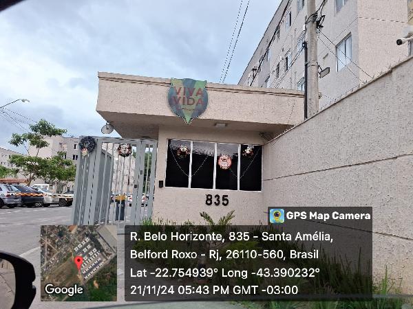 Apartamento em Belford Roxo, Belford Roxo, Rua Belo Horizonte, N. 835, Apto 507, Bl 05, RJ. Área: 43.29m2