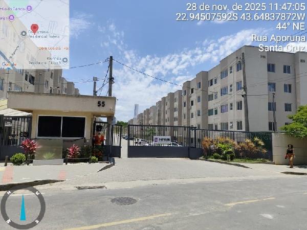 Apartamento em Rio de Janeiro, Santa Cruz, Rua Aporuna, N. 55, Apto 306, Bl 01, RJ. Área: 41.27m2