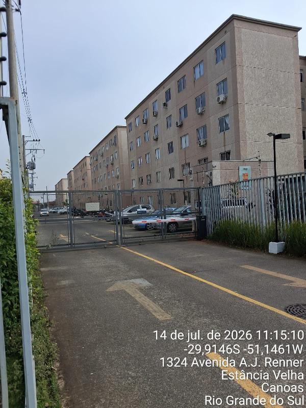 Apartamento em Canoas, Estancia Velha, Rua A J Renner, N. 1362, Apto 304, Bl 15, RS. Área: 41.19m2