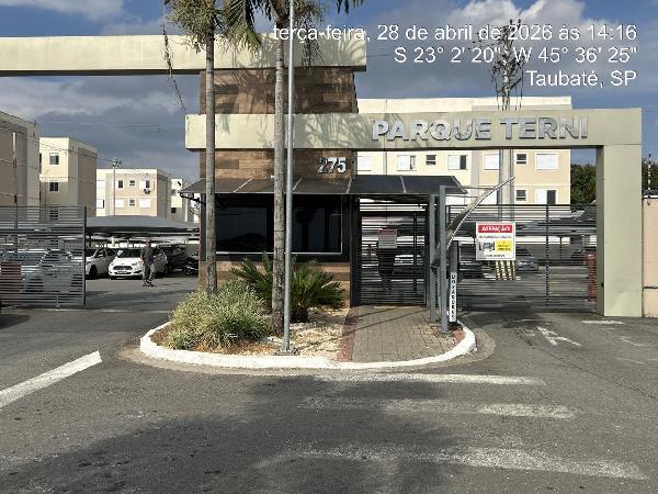 Apartamento em Taubaté, Piracangagua, Avenida Arnaldo Felipe Sbruzzi, N. 275, Apto 401, Bl 24 Box 157, SP. Área: 40.82m2