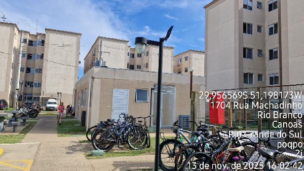 Apartamento em Canoas, Rio Branco, Rua Machadinho, N. 1704, Apto 301, Bl 8 3 Pavimento, RS. Área: 41.19m2