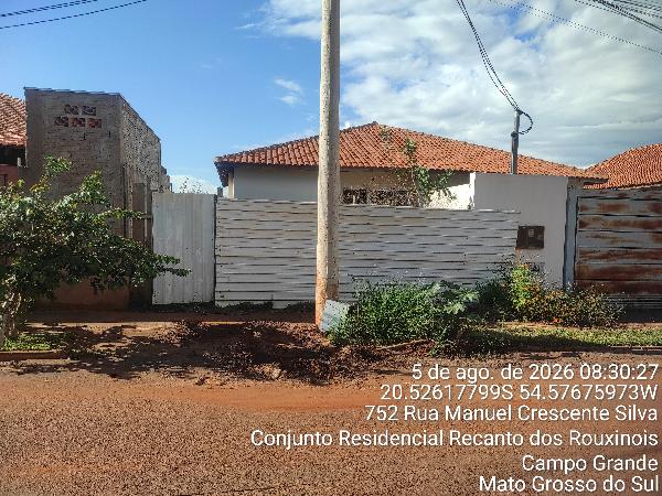 Casa em Campo Grande, Residencial Terra Dos Pequis, Rua Manuel Crescente Silva, N. 768, Cs 01 Lt 13 Qd 03, MS. Área: 46.2m2