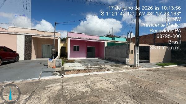 Casa em Benevides, Presidente Medice, Avenida Joaquim Pereira Queiroz, N. S/ N, Quadra C Lt 63, PA. Área: 62.07m2