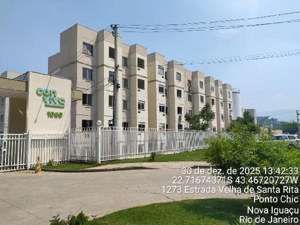 Apartamento em Nova Iguaçu, Ponto Chic, Estrada Velha De Santa Rita, N. 1052, Apto 401, Bl 10, RJ. Área: 42.61m2