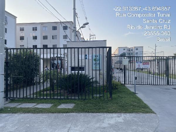 Apartamento em Rio de Janeiro, Santa Cruz, Rua Compositor Tunai (Antiga Rua Projetada 1), N. 115, Apto 406, Bl 09, RJ. Área: 40.54m2