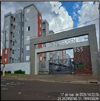 Apartamento em Londrina, Jardim Maria Celina, Avenida Rosalvo Marques Bonfim, N. 955, Apto 304, Bl 06 Tipo B 02 Andar Vg 25, PR. Área: 47.44m2