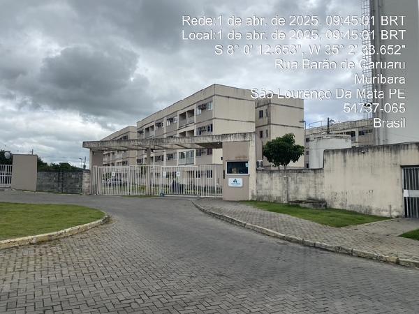 Apartamento em São Lourenço da Mata, Muribara, Rua Barao De Caruaru, N. Sn, Apto 004, Bl 06 Lt01 Engenho Constantino, PE. Área: 45.9m2