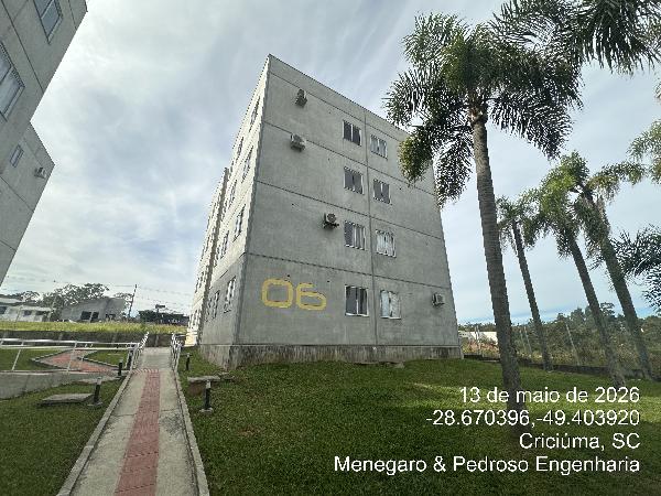 Apartamento em Criciúma, Vila Zuleima, Rua Felipe Colombo, N. Sn, Apto 304, Bl 06, SC. Área: 43.12m2