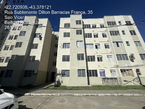 Apartamento em Belford Roxo, Sao Vicente, Rua Sargento Geraldo Pedro De Souza, N. 80, Apto 206, Bl 03, RJ. Área: 41.18m2