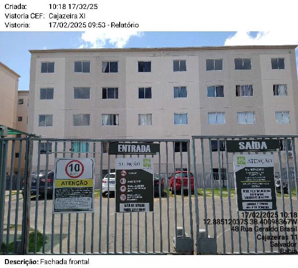 Apartamento em Salvador, Fazenda Grande I, Rua Geraldo Brasil, N. 962, Apto 102, Bl 14, BA. Área: 40.53m2