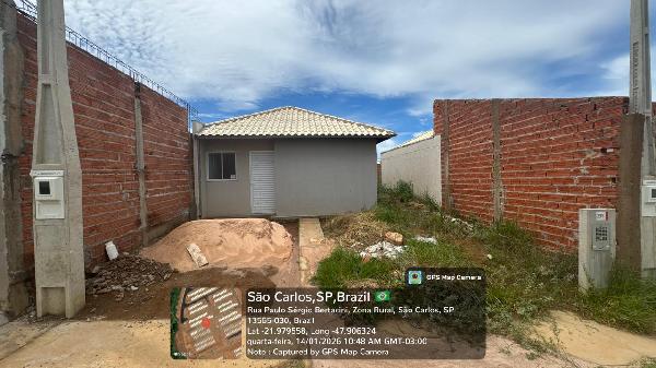 Casa em São Carlos, Residencial Santo Antonio, Rua Paulo Sergio Bertacini, N. 235, Lt 05 Qd J Ehis, SP. Área: 46.05m2