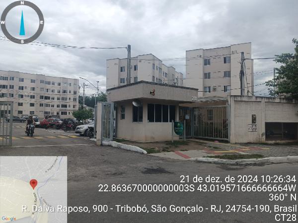 Apartamento em São Gonçalo, Tribobo, Rua Dalva Raposo, N. 260, Apto 409, Bl 04, RJ. Área: 41.19m2