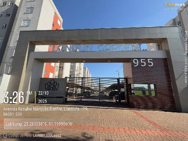 Apartamento em Londrina, Jardim Maria Celina, Avenida Rosalvo Marques Bonfim, N. 955, Apto 104, Bl 04 TÉRreo Vg 09, PR. Área: 37.64m2