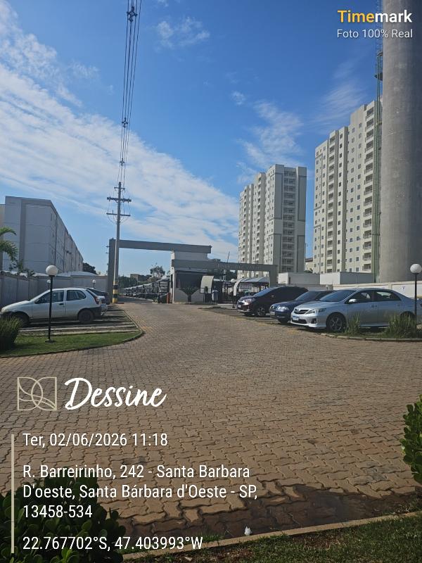 Apartamento em Santa Bárbara d'Oeste, Chacara Taver, Estrada Do Barreirinho, N. 1391, Apto 403, Bl 02, SP. Área: 39.3m2