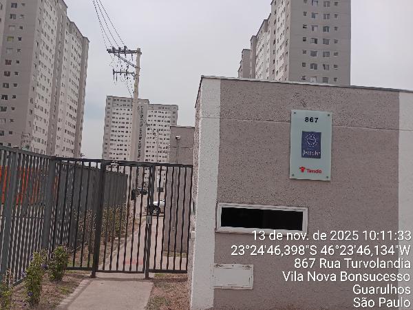 Apartamento em Guarulhos, Vila Nova Bonsucesso, Rua Turvolandia, N. 867, Apto 01, Bl 01, SP. Área: 34.14m2
