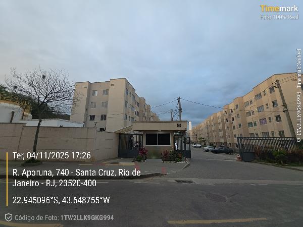Apartamento em Rio de Janeiro, Santa Cruz, Rua Aporuna, N. 55, Apto 305, Bl 05, RJ. Área: 41.07m2