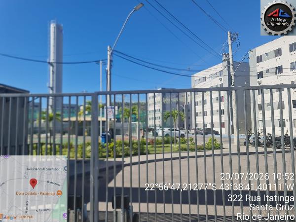 Apartamento em Rio de Janeiro, Santa Cruz, Rua Itatinga, N. 140, Apto 203, Bl 4 Lt 3, RJ. Área: 43.22m2