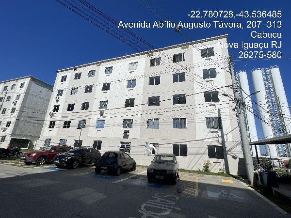Apartamento em Nova Iguaçu, Cabucu, Avenida Abilio Augusto Tavora, N. 6045, Apto 204, Bl 17, RJ. Área: 40.54m2