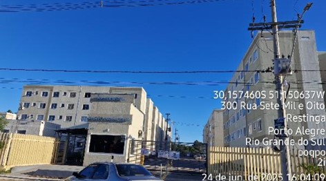 Apartamento em Porto Alegre, Restinga, Rua Sete Mil E Oito, N. 300, Apto 102, Bl 03 1 Pavimento, RS. Área: 40.82m2