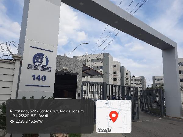 Apartamento em Rio de Janeiro, Santa Cruz, Rua Itatinga, N. 140, Apto 401, Bl 03, RJ. Área: 43.22m2