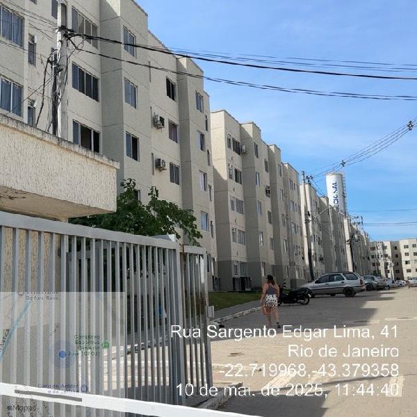 Apartamento em Belford Roxo, Sao Vicente, Rua Sargento Geraldo Pedro De Souza, N. 80, Apto 104, Bl 02, RJ. Área: 41.18m2