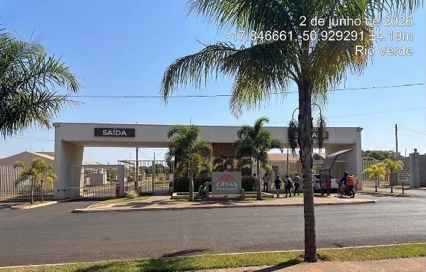 Casa em Rio Verde, Conjunto Residencial Fechado Portal Dos, Rua C, N. Sn, Casa 35, Lt 35, Qd 09, GO. Área: 51.54m2