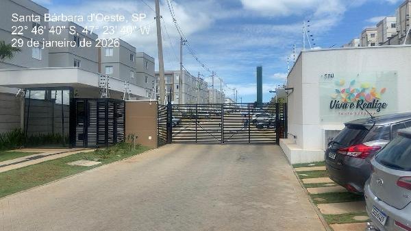 Apartamento em Santa Bárbara d'Oeste, Recreio Alvorada, Rua Alecio Biondi, N. 411, Apto 37, 3º Pav Torre 06, SP. Área: 46.97m2