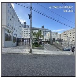 Apartamento em São José, Areias, Rua Lourival Luiz Gomes, N. 315, Apto 501, Bl 07 Vg 154, SC. Área: 40.28m2