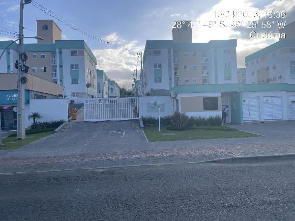 Apartamento em Criciúma, Mina Uniao, Rua Libano Jose Gomes, N. 715, Apto 302, Bl 11, SC. Área: 43.52m2