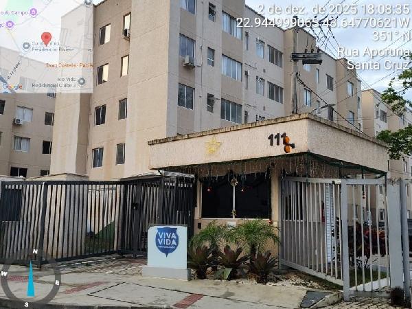Apartamento em Rio de Janeiro, Santa Cruz, Rua Aporuna, N. 111, Apto 109, Bl 02 Lt 02, RJ. Área: 41.19m2