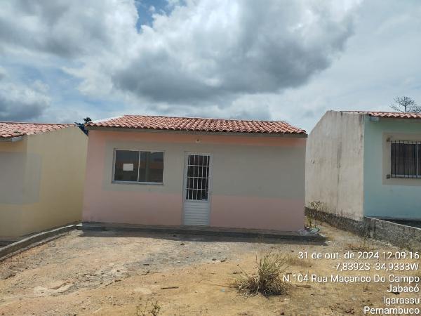 Casa em Igarassu, Jabac¾, Rua SabiÁ Amarelo, N. 228, Apto 228, Qd H Lt 06, PE. Área: 46.3m2
