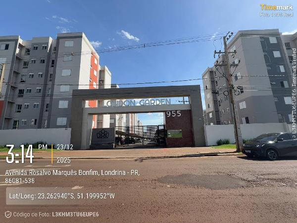 Apartamento em Londrina, Jardim Maria Celina, Avenida Rosalvo Marques Bonfim, N. 955, Apto 201, Bl 13, PR. Área: 47.44m2