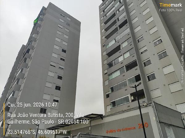 Apartamento em São Paulo, Vila Guilherme, Rua Joao Ventura Batista, N. 200, Apto 144, 14 Pav Torre 1 His2, SP. Área: 38.49m2