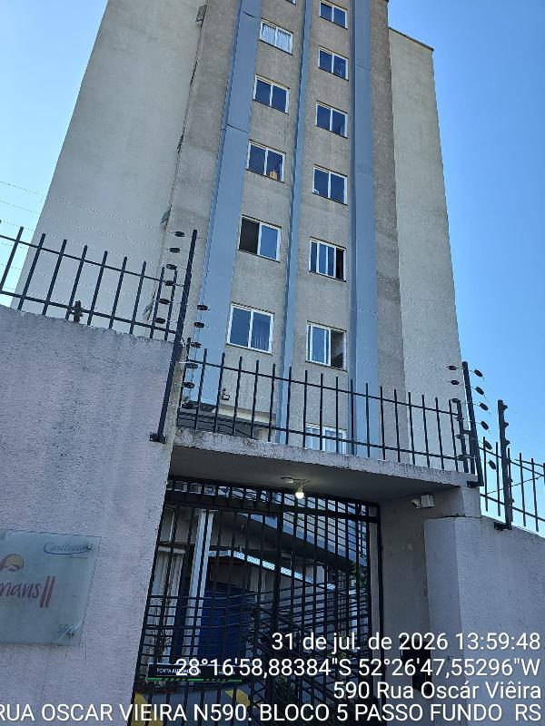 Apartamento em Passo Fundo, Santa Marta, Rua Oscar Vieira, N. 590, Apto 532, Bl 05, RS. Área: 50.36m2