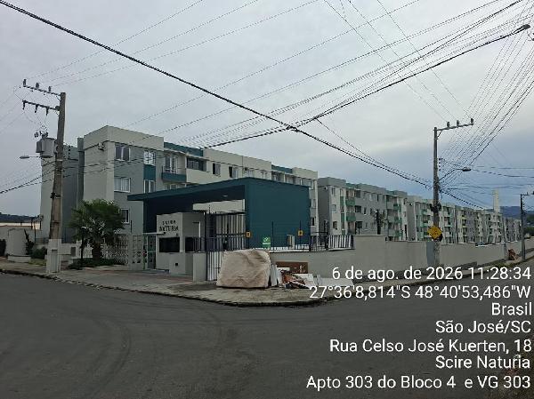 Apartamento em São José, Sertao Do Maruim, Rua Valtelino Leal Demetrio, N. 18, Apto 303, Bl 04 Pav 03, SC. Área: 48.08m2