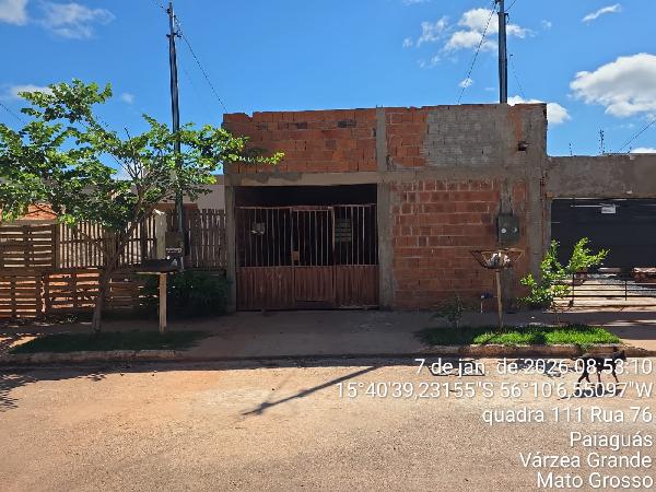 Casa em Várzea Grande, Paiaguas, Rua Lourenco Brito, N. S/N°,  Area 33a Qd 112 Lt 33, MT. Área: 50.42m2