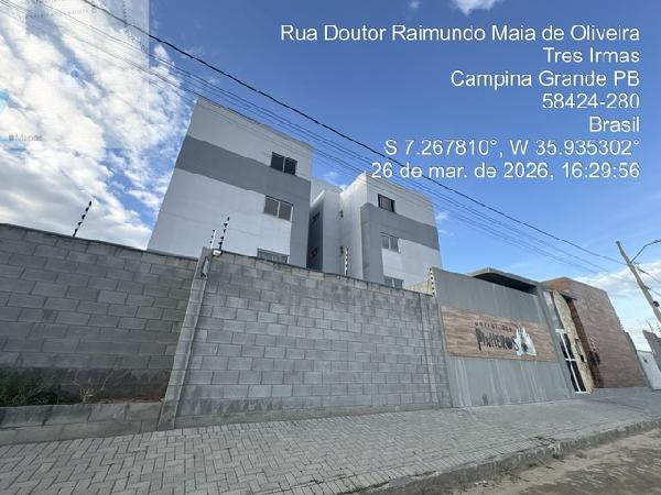 Apartamento em Campina Grande, Tres Irmas, Rua Doutor Jose Raimundo Maia De Oliveira, N. 1645, Apto 204, Bl 01, PB. Área: 43.6m2