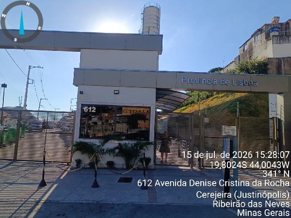 Apartamento em Ribeirão das Neves, Justinópolis, Avenida Denise Cristina Da Rocha, N. 612, Apto 202, Bl 18, MG. Área: 38.4m2