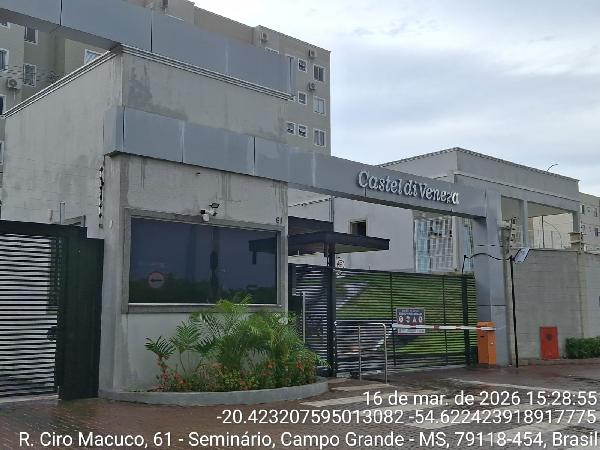 Apartamento em Campo Grande, Residencial Novo Seminario, Rua Ciro Macuco, N. 61, Apto 708, Torre 06, 7º Pav, Lt 02, Qd 01, MS. Área: 42.68m2