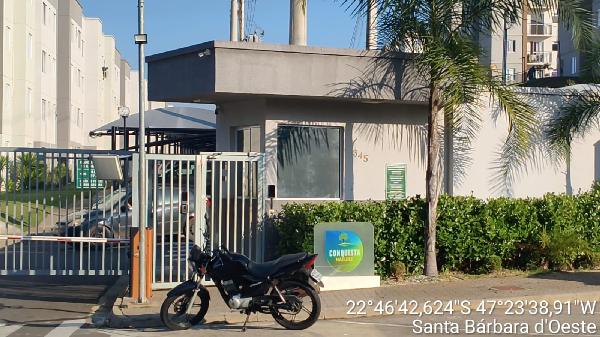 Apartamento em Santa Bárbara d'Oeste, Recreio Alvorada, Rua Alecio Biondi, N. 345, Apto 002, Bl 10 Lt 01a Qd F, SP. Área: 42.21m2