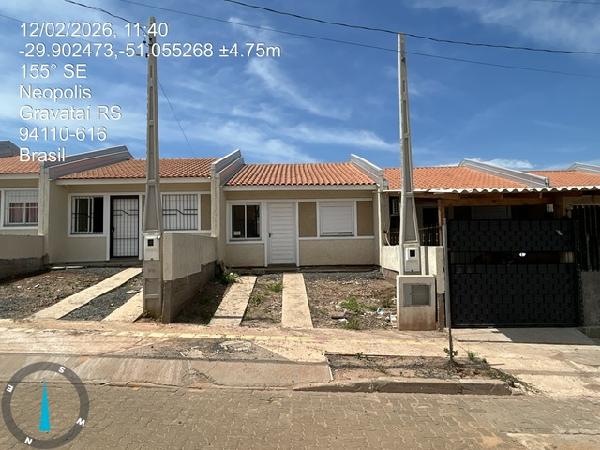 Casa em Gravataí, Tom Jobim, Rua Agave, N. 65, Cs 13 Lt 03 Qd 26 Residencial Ibiza, RS. Área: 47.11m2