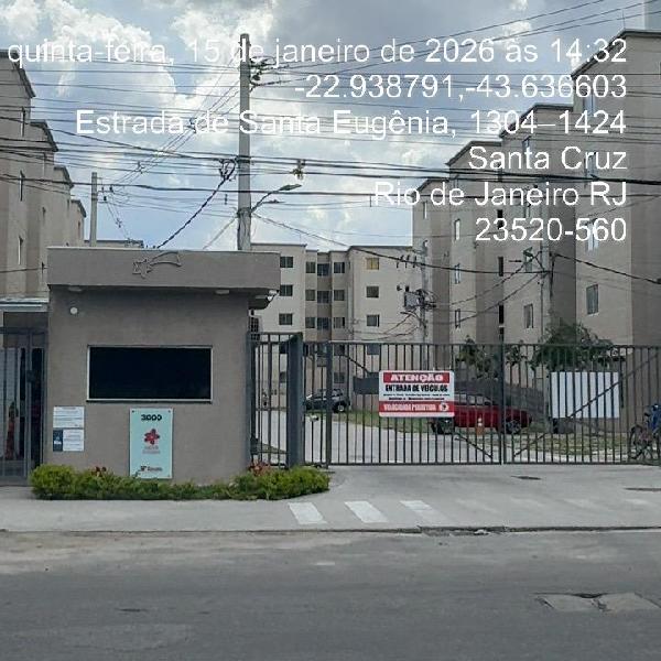 Apartamento em Rio de Janeiro, Santa Cruz, Estrada De Santa Eugenia, N. 3000, Apto 206, Bl 11, RJ. Área: 40.54m2 Apartamento em Rio de Janeiro, Santa Cruz, Estrada De Santa Eugenia, N. 3000, Apto 206, Bl 11, RJ. Área: 40.54m2
