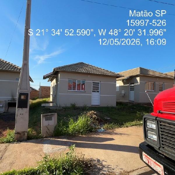 Casa em Matão, Residencial Vila Florida, Rua Tenente Osvaldo Machado, N. 925, Quadro K Lote 22, SP. Área: 44.82m2