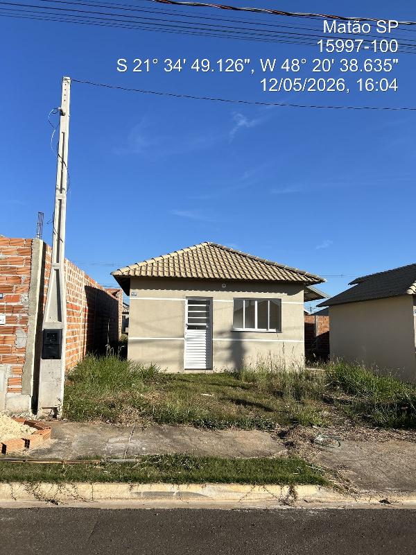 Casa em Matão, Residencial Vila Florida, Rua Cesar Augusto Appoloni, N. 488, Qd F  Lt 4  Rua Tres, SP. Área: 44.82m2