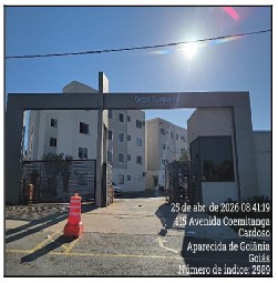 Apartamento em Aparecida de Goiânia, Cardoso Continuacao, Quadra 107, N. Sn, Apto 104, Bl 05 Lt 01-31 Av Coemitanga, GO. Área: 66.39m2