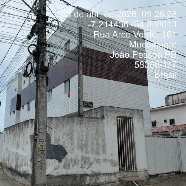 Apartamento em João Pessoa, Mucumagro, Rua Rosa Mistica, N. 158, Apto 301, 2 Andar, PB. Área: 47.06m2