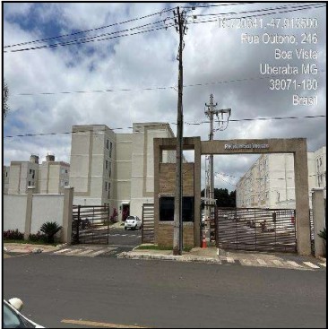 Apartamento em Uberaba, Boa Vista, Rua Outono, N. 250, Apto 204, Bl 16 Vg 184, MG. Área: 39.3m2