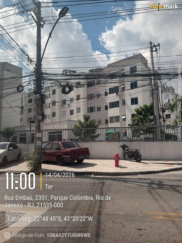 Apartamento em Rio de Janeiro, Parque Columbia, Rua Embau, N. 2000, Apto 201, Bl 01, RJ. Área: 41m2