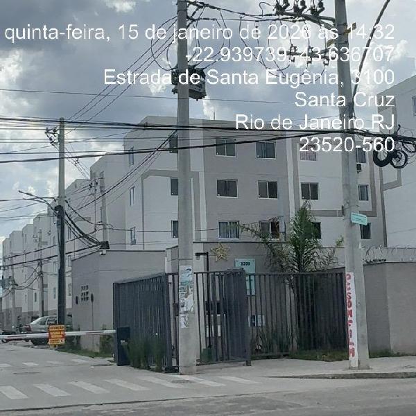 Apartamento em Rio de Janeiro, Santa Cruz, Estrada De Santa Eugenia, N. 3200, Apto 408, Bl 13, RJ. Área: 40.54m2 Apartamento em Rio de Janeiro, Santa Cruz, Estrada De Santa Eugenia, N. 3200, Apto 408, Bl 13, RJ. Área: 40.54m2